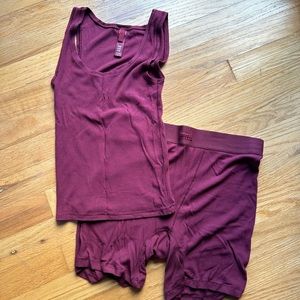 SKIMS TANK & BOXERS SET NWOT